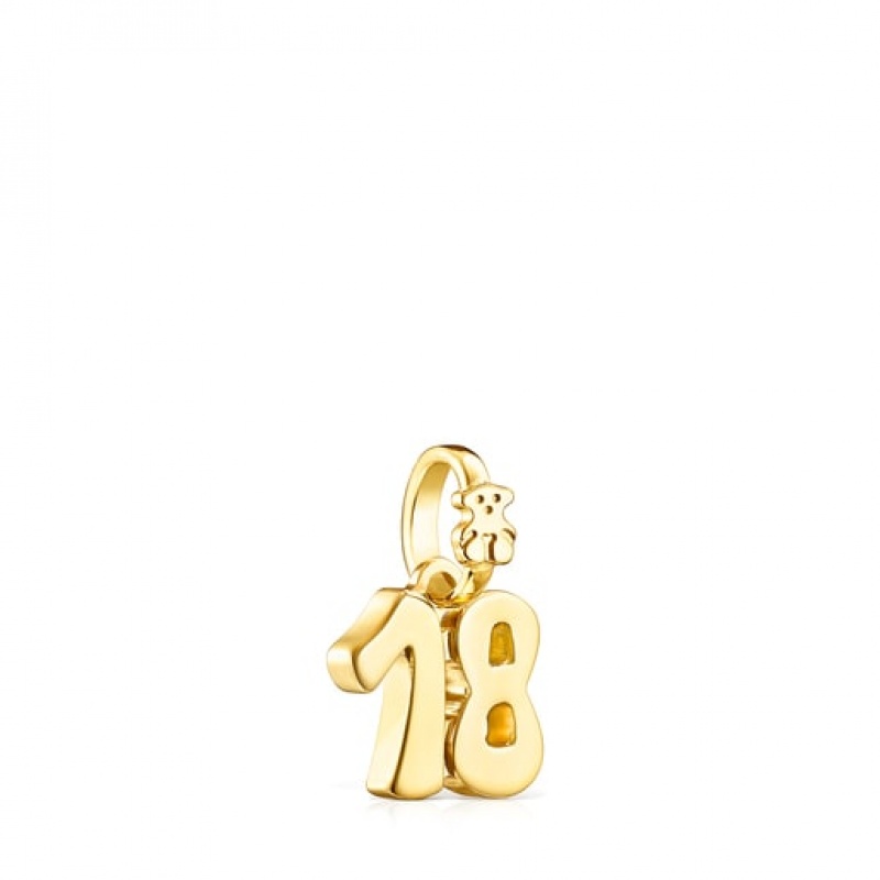 Tous Zahlen Number 18 Anhänger Gold | Österreich-BEZFJG273