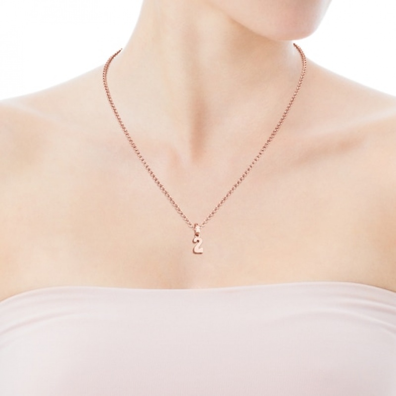 Tous Zahlen Number 2 Anhänger Rosa Gold | Österreich-DOJZQF602